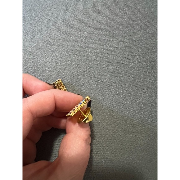 Vintage American Flag Pins – Rhinestone Patriotic Brooch Set of 2 - Picture 3 of 4